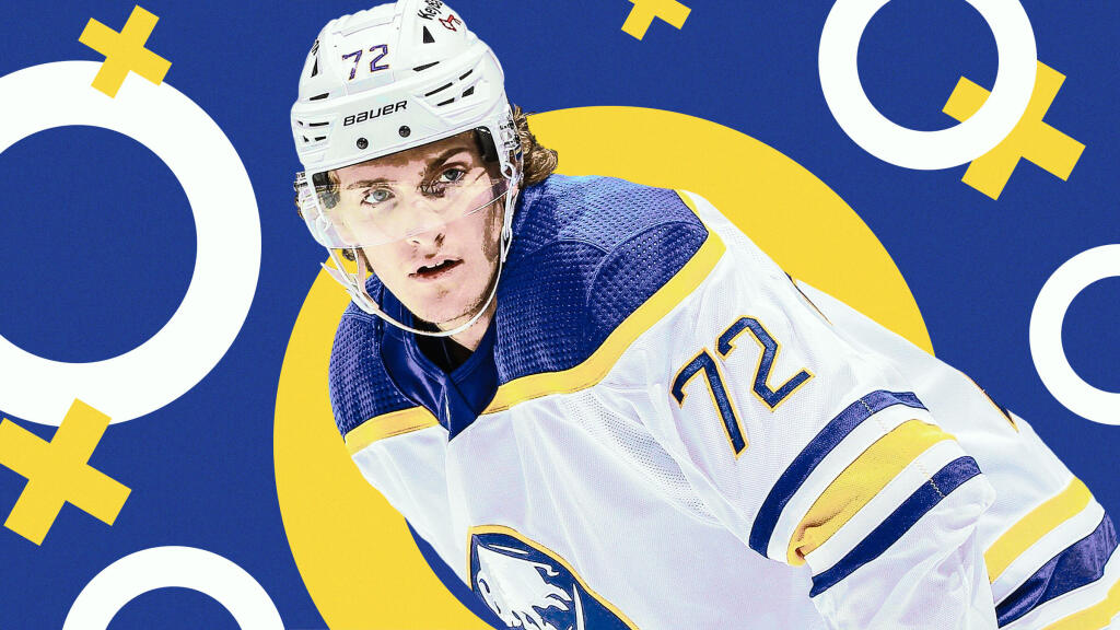 Tage Thompson Hockey Paper Poster Sabres - Tage Thompson - Pin