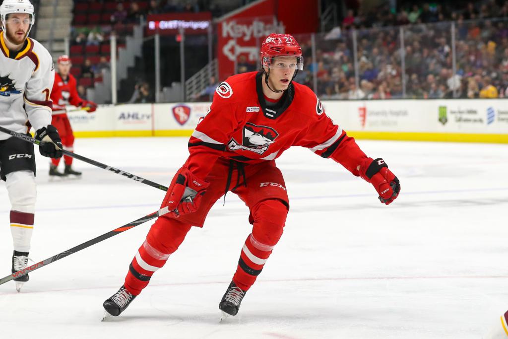 Martin Necas Scores Overtime Winner as Checkers Top Belleville - Charlotte  Checkers Hockey 