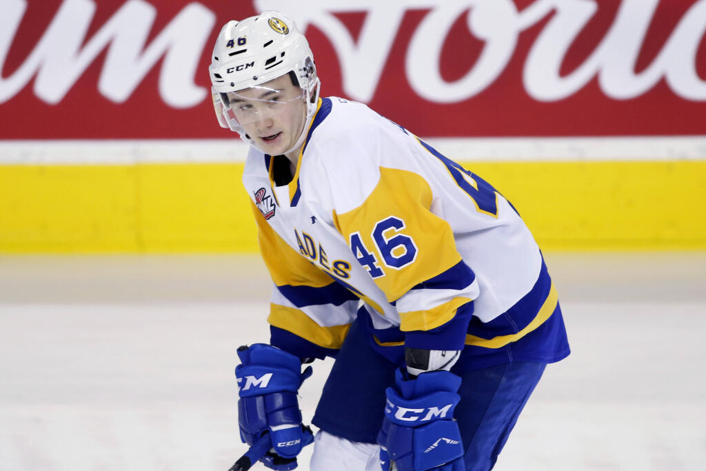 Moritz Elias absolvierte 28 Spiele für die Saskatoon Blades in der WHL