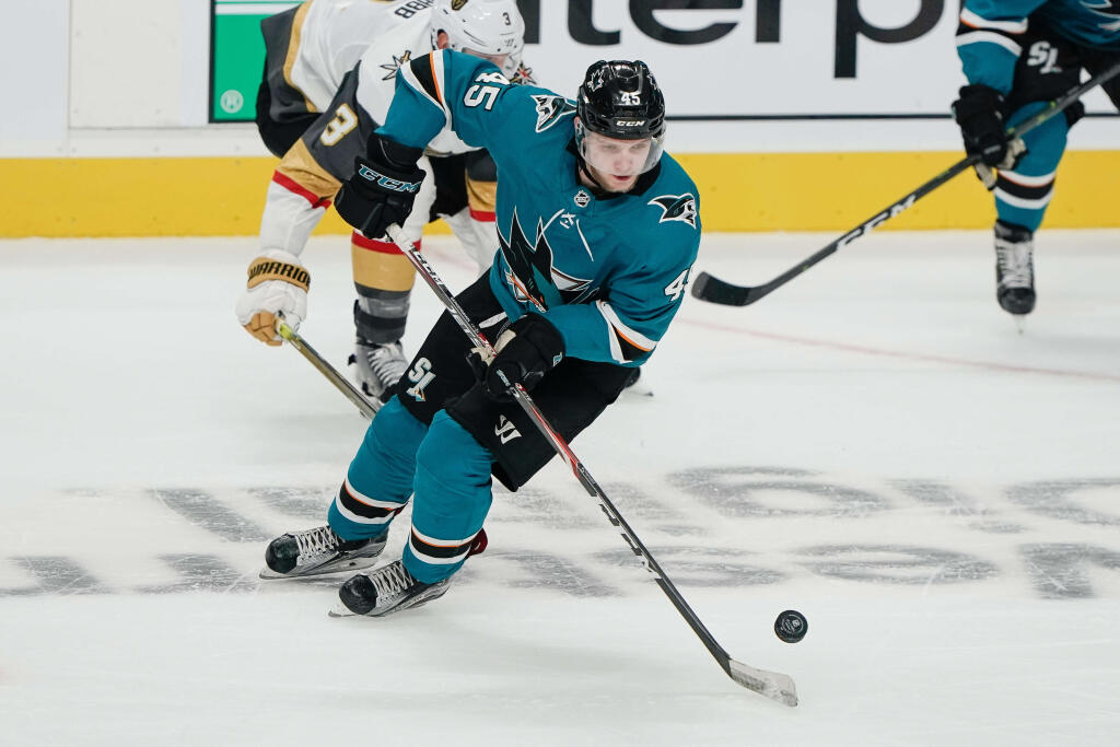 Lean Bergmann absolvierte 13 Spiele in der NHL für die San Jose Sharks