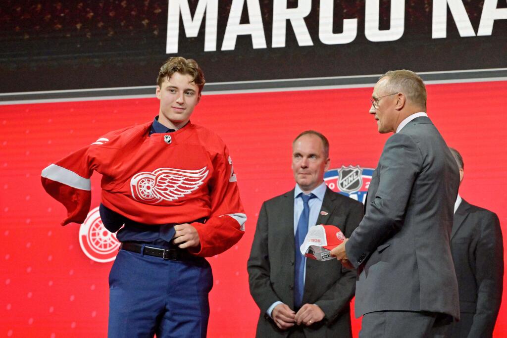 Marco Kasper wurder an 8. Stelle von den Detroit Red Wings gezogen