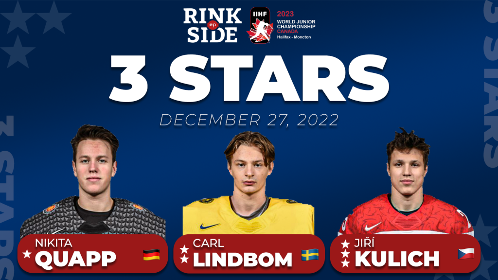 EP Rinkside's 3 Stars from Day 2 of the 2023 World Juniors