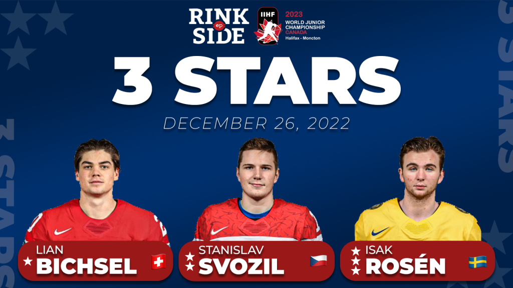 EP Rinkside's 3 Stars from Day 1 of the 2023 World Juniors