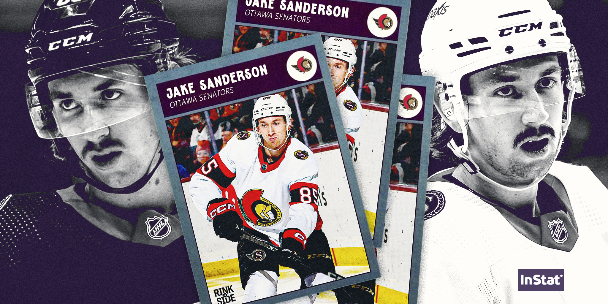 Jake Sanderson Hockey Paper Poster Senators Shirt