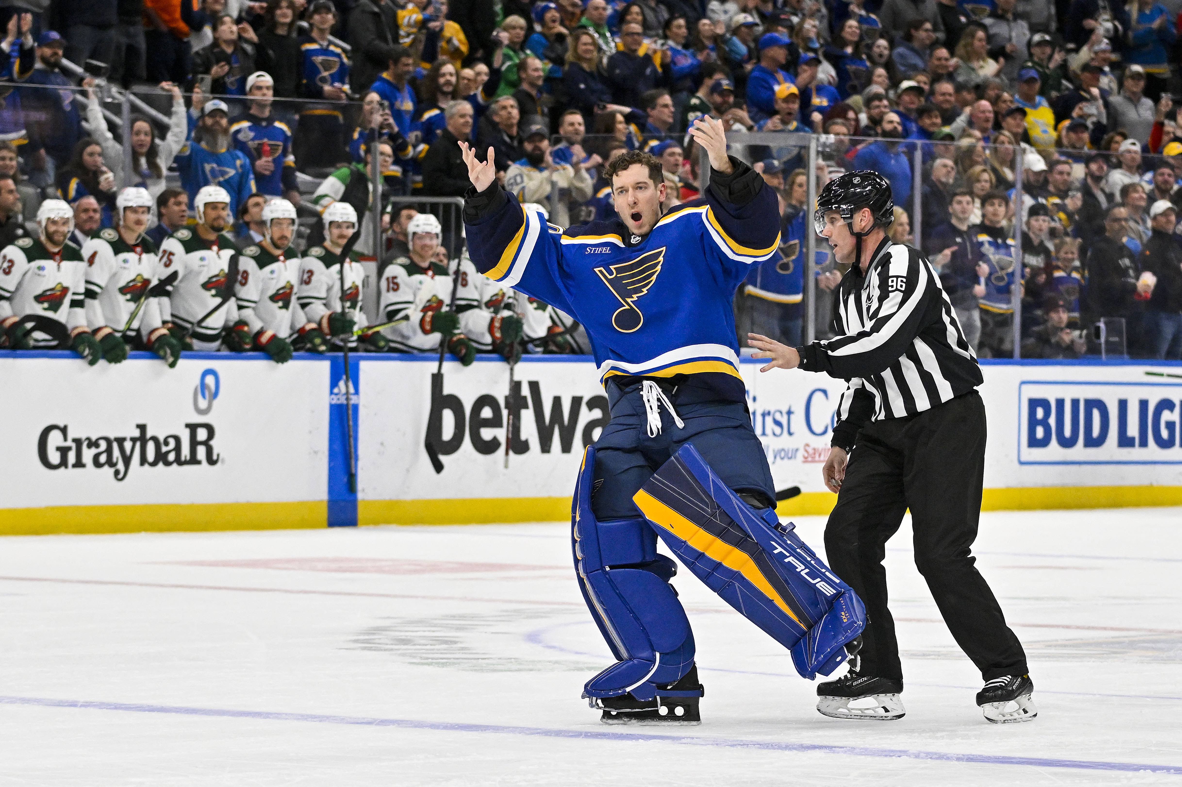 Jordan Binnington suspended two games for roughing and unsportsmanlike conduct